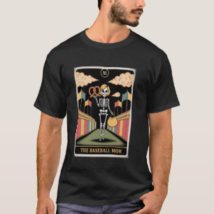 The Baseball Halloween Tarot Card Baseball Skeleto T-Shirt