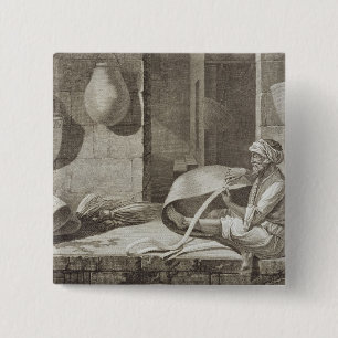 The Basket Maker, from Volume II Arts and Trades o 15 Cm Square Badge