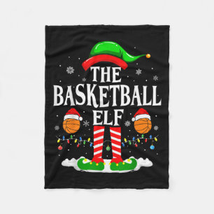 The Basketball Elf Bball Xmas Basketball Christmas Fleece Blanket
