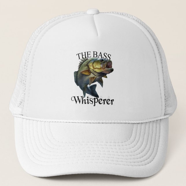 The Bass Whisperer Light Trucker Hat (Front)