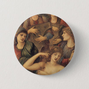 The Bath of Venus by Sir Edward Coley Burne-Jones 6 Cm Round Badge