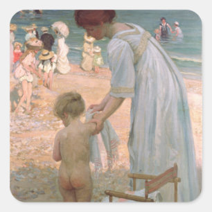 The Bathing Hour Square Sticker