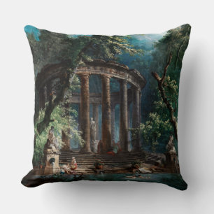The Bathing Pool by Hubert Robert 2nd Edition Cushion