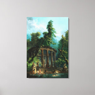The Bathing Pool by Hubert Robert Canvas Print