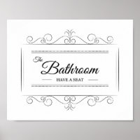 The Bathroom Have A Seat Funny Art