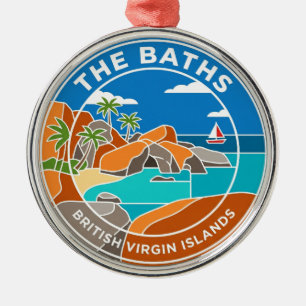The Baths British Virgin Islands Metal Tree Decoration