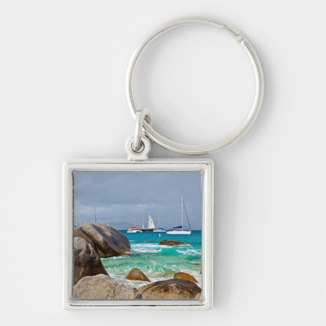 The Baths, Virgin Gorda, British Virgin Islands Key Ring (Front)