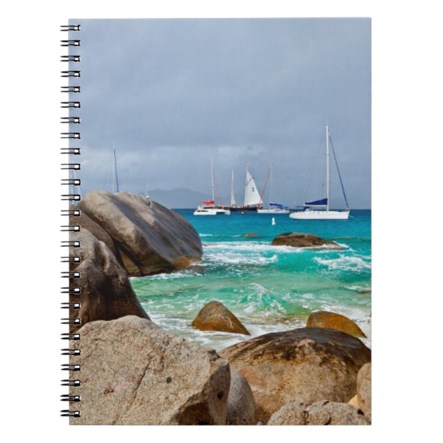 The Baths, Virgin Gorda, British Virgin Islands Spiral Notebook (Front)