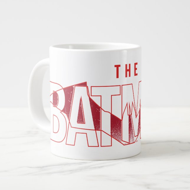 The Batman Bat Overlaid Logo Large Coffee Mug (Front Left)
