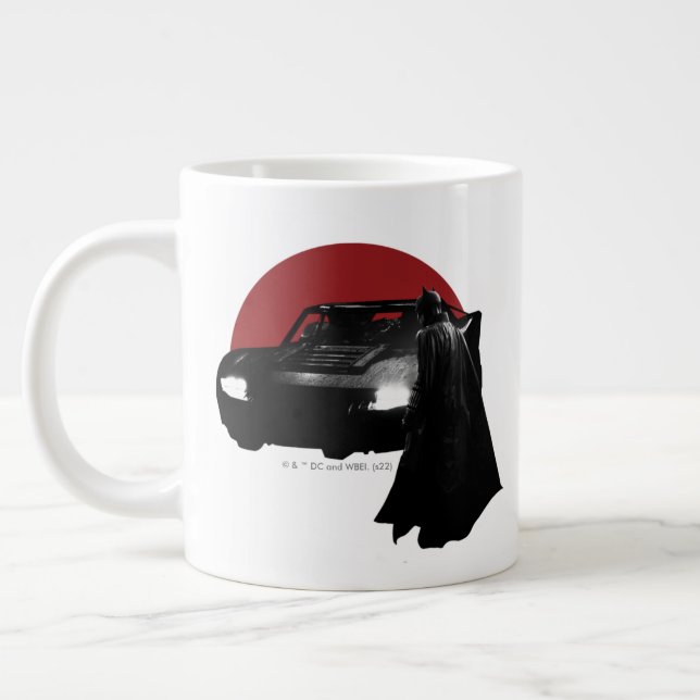 The Batman & Batmobile Graphic Large Coffee Mug (Left)