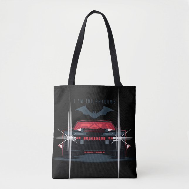 The Batman Batmobile - I Am The Shadows Tote Bag (Front)