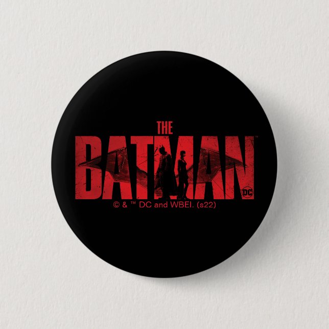 The Batman & Catwoman Logo 6 Cm Round Badge (Front)