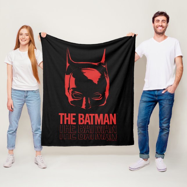 The Batman Cowl Logo Fleece Blanket (In Situ)