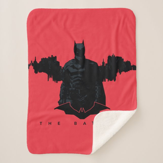 The Batman Gotham Silhouette Sherpa Blanket (Front)