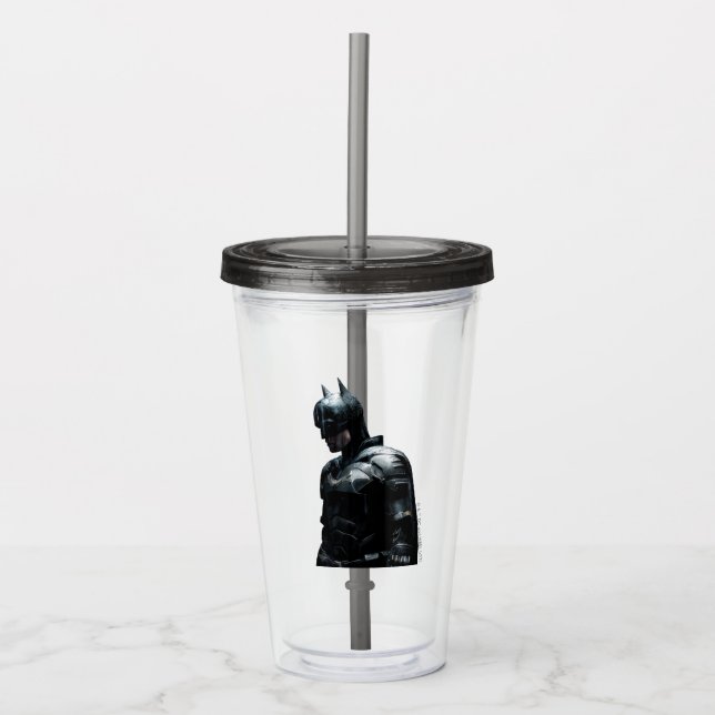 The Batman in the Rain Acrylic Tumbler (Front)