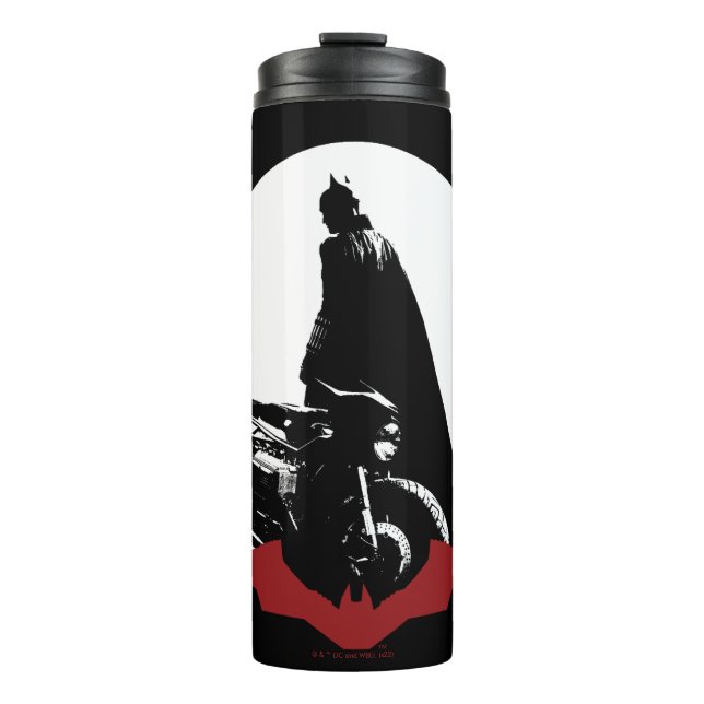 The Batman Motorcycle Silhouette Thermal Tumbler (Front)