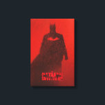 The Batman Red Rain Theatrical Poster Graphic Canvas Print<br><div class="desc">The Batman theatrical poster featuring Batman walking in red rain with a red Bat Logo glowing on his chest.</div>