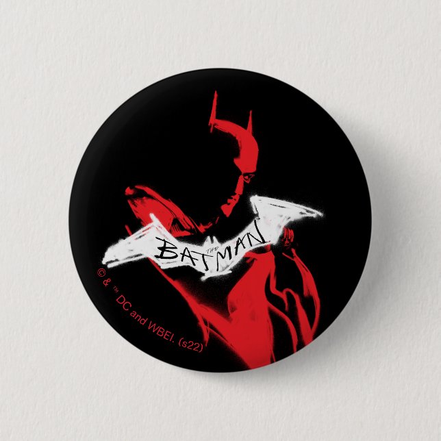 The Batman Spraypaint Outline 6 Cm Round Badge (Front)