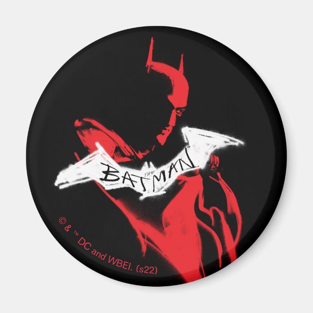 The Batman Spraypaint Outline Magnet (Front)