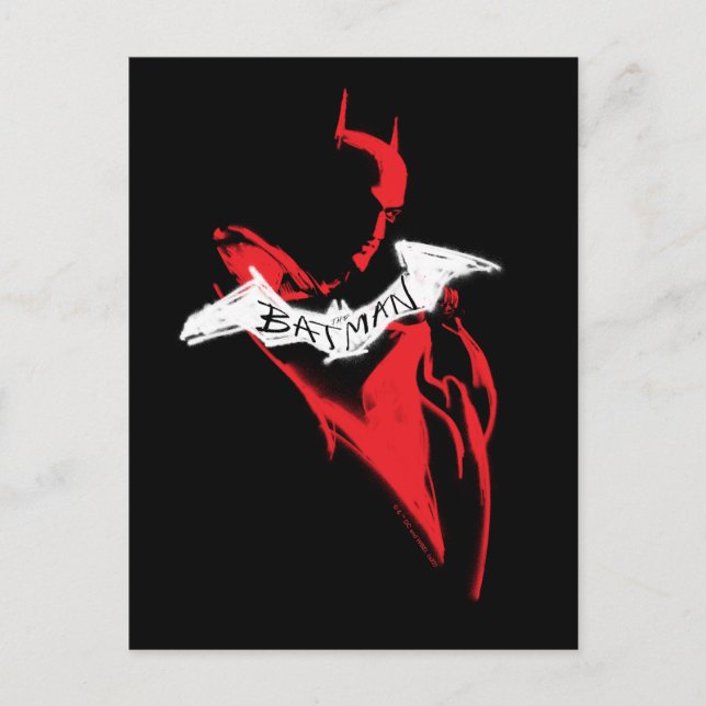 The Batman Spraypaint Outline Postcard (Front)