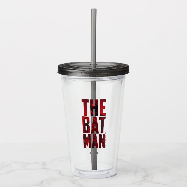The Batman Typography Cutout Acrylic Tumbler (Front)