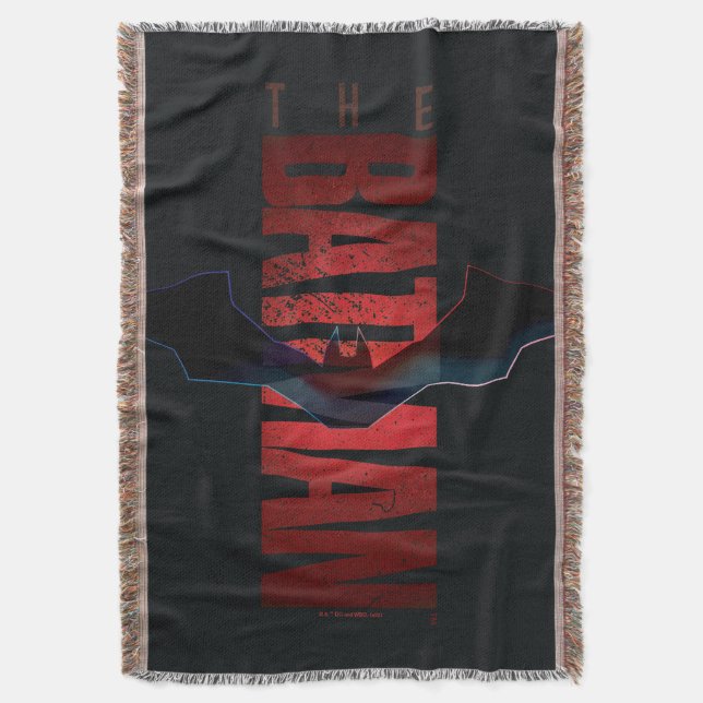 The Batman Vertical Logo Throw Blanket (Front Vertical)