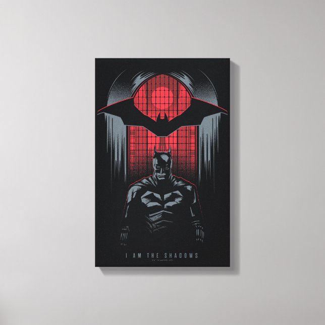The Batman Window Pane Outline Canvas Print (Front)