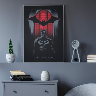 The Batman Window Pane Outline Poster