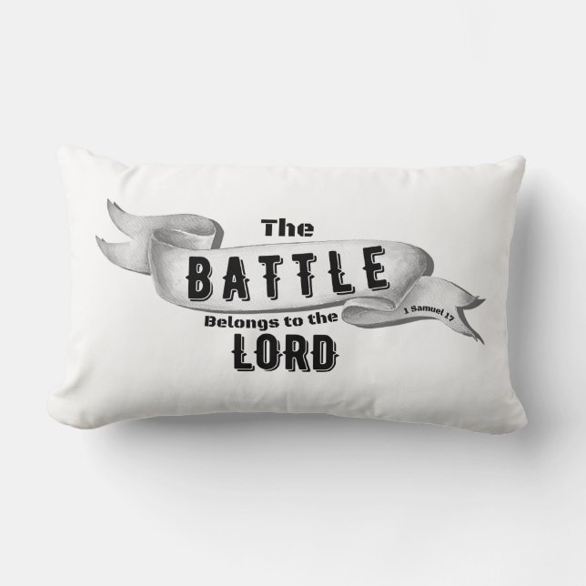 The Battle Belongs To The Lord Lumbar Cushion (Front)