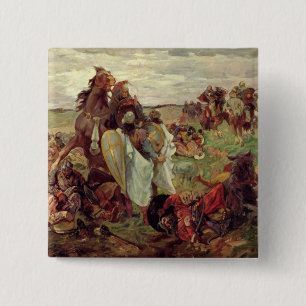 The Battle between Russians and Tatars, 1916 15 Cm Square Badge