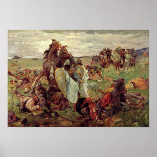 The Battle between Russians and Tatars, 1916 Poster