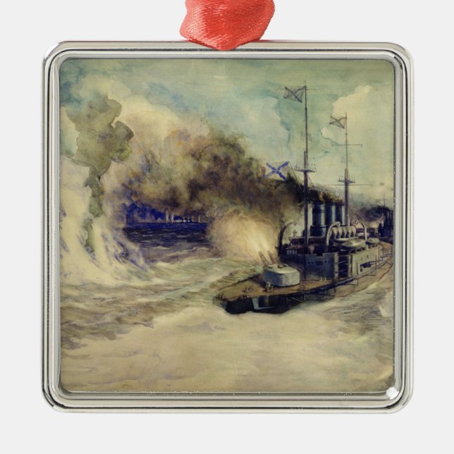 The battle between the Black Sea Fleet and Metal Tree Decoration (Front)