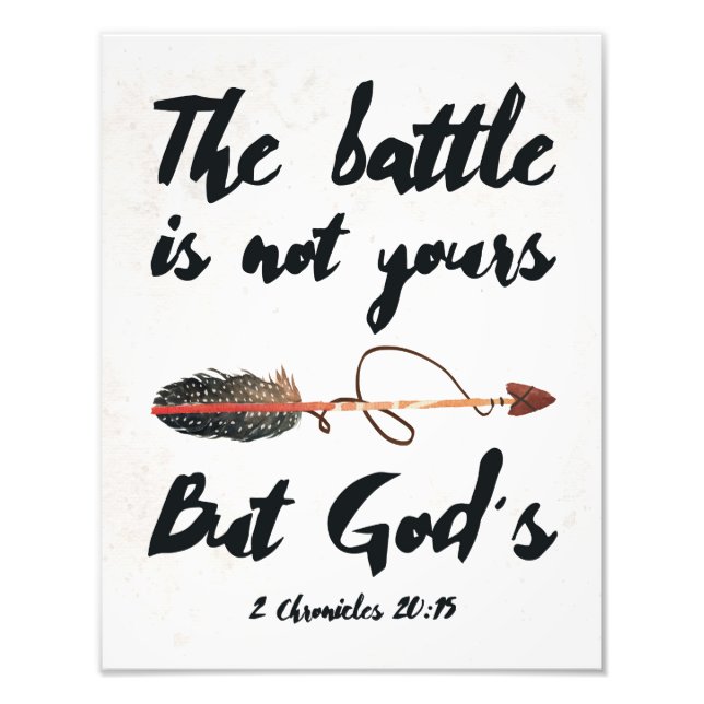 The Battle is Not Yours, But God's Wall Art (Front)