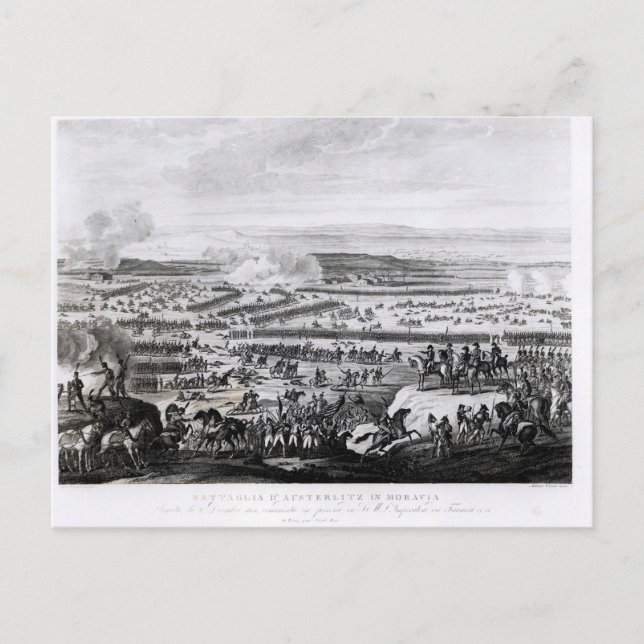 The Battle of Austerlitz in Moravia Postcard (Front)