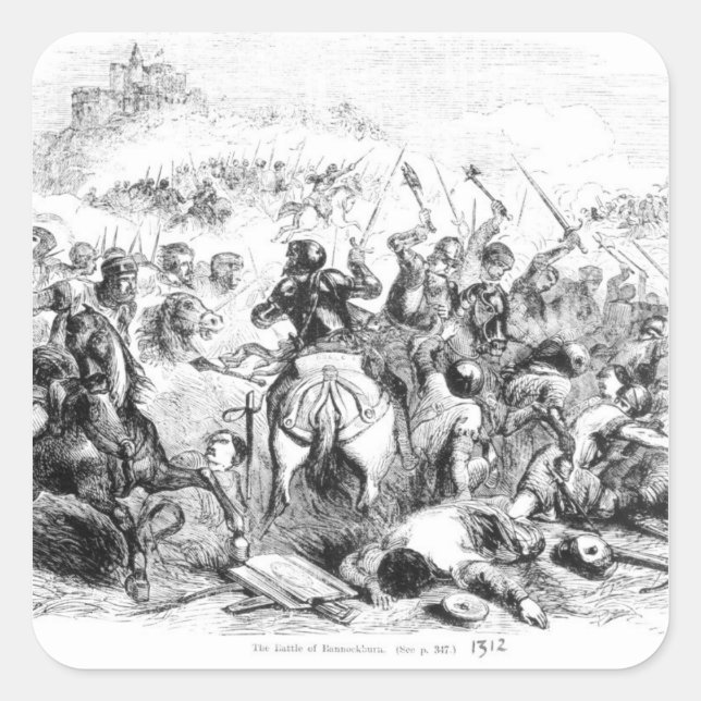 The Battle of Bannockburn in 1314 Square Sticker (Front)