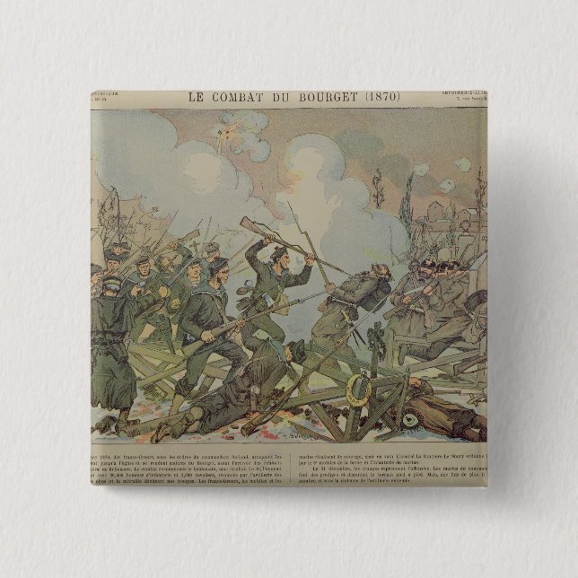 The Battle of Bourget , 1887 15 Cm Square Badge (Front)