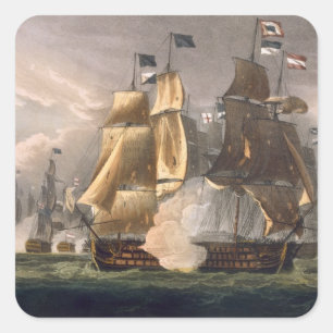 The Battle of Cape St. Vincent, February 14th 1797 Square Sticker