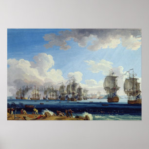 The Battle of Chesma on the 5th July 1770 Poster
