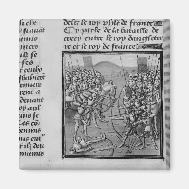 The Battle of Crecy in 1346 Magnet (Front)