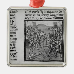 The Battle of Crecy in 1346 Metal Tree Decoration