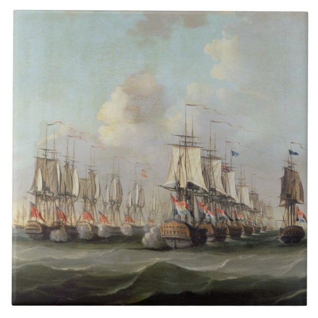 The Battle of Dogger Bank, showing the `Holland' a Tile (Front)