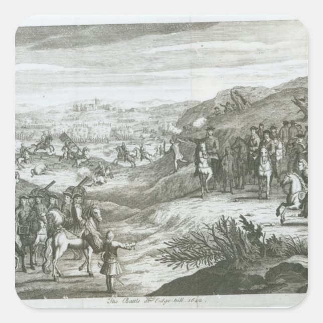 The Battle of Edgehill, 23rd October 1642 Square Sticker (Front)