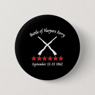 The Battle Of Harpers Ferry Civil Battles War Reen 6 Cm Round Badge