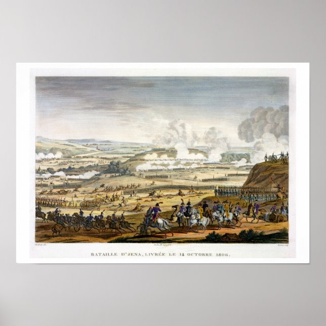The Battle of Jena, 14 October 1806, engraved by E Poster (Front)