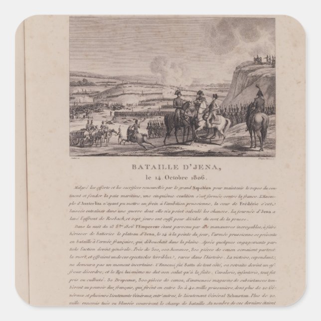 The Battle of Jena, 14th October 1806 Square Sticker (Front)