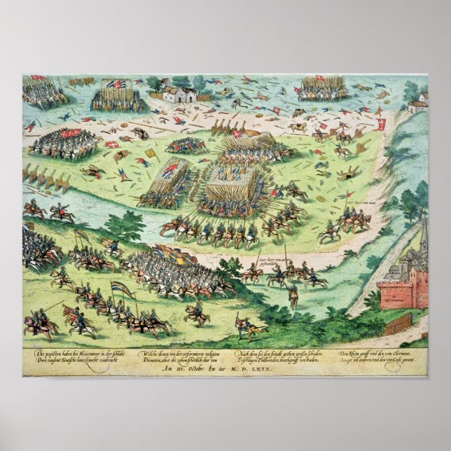 The Battle of Moncontour, 3rd October 1569 Poster (Front)
