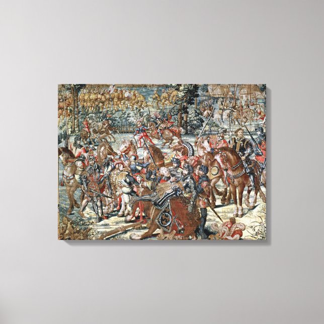 The Battle of Pavia. Canvas Print (Front)
