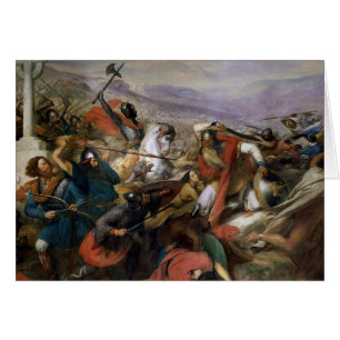 The Battle of Poitiers, won by Charles Martel