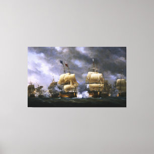 The Battle of Quiberon Bay by Nicholas Pocock Canvas Print