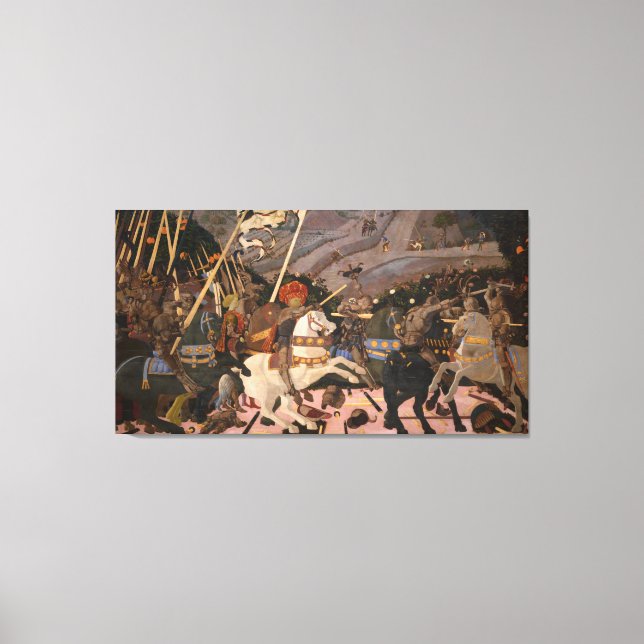 The Battle of San Romano (Mediaeval War Painting) Canvas Print (Front)